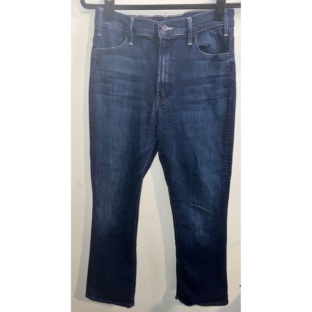 Mother Lil Hustler Ankle Jeans Corner Piece Wash Dark Indigo  Size 30
